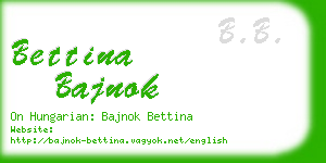 bettina bajnok business card
